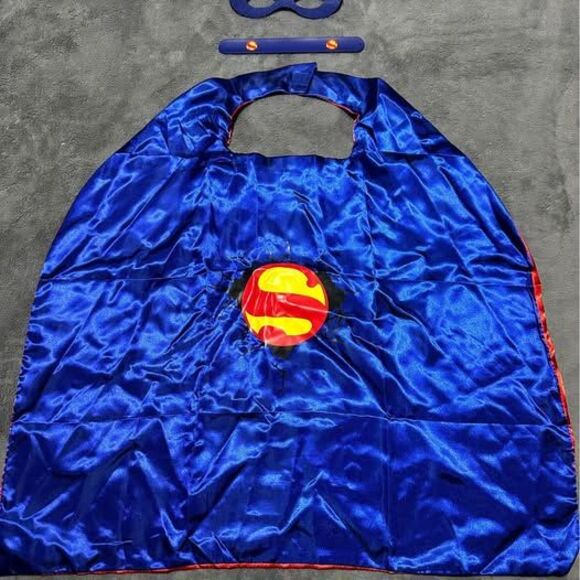 Other - NEW 3pc Kids Superhero Cape, Eye Mask & Snap Band Bracelet
